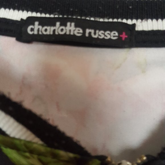Charlotte Russe Rose and black spring jacket - Picture 3 of 7